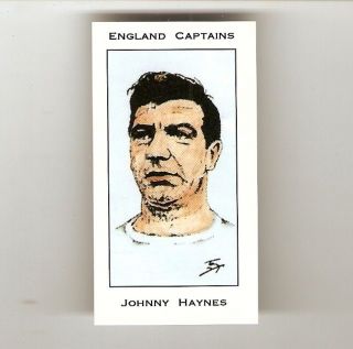 England Captains Johnny Haynes   Fulham football cigarette card