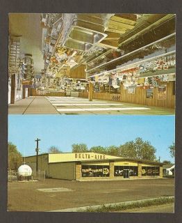 SMALL FOLDING ADVERTISING CARD: DELTA AIRE TRAVEL TRAILER STORE 