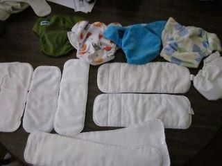 Kawaii Baby Jungle Reuseable Adjustable 5 Cloth Diaper Lot + 8 Liners