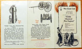 Early O.J. Childs Chemical Engine Fire Extinguisher Flyer #2