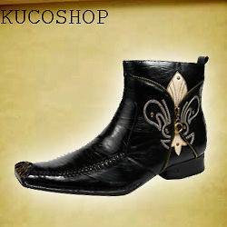 Fashion Delli Aldo Men Boots Shoes Zippered Celtic Black Size 7.5