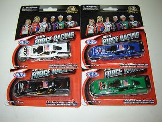 2012 FOUR CARS OF JOHN FORCE RACING FUNNY CARS 1/64 ALL NEW IN PACKAGE