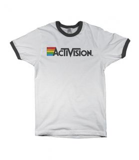 Activision Gamer 80s Logo Vintage T Shirt Atari Gaming Retro Style 