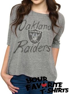 Licensed Junk Food NFL Oakland Raiders Vintage Game Day Junior Shirt