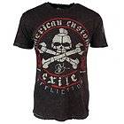 Affliction Mens Exile Motor Cycles T Shirt Black Official NEW MMA