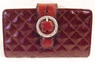 BRIGHTON Burgundy Leather FIFTH AVENUE SHINE Large Wallet w/Change 