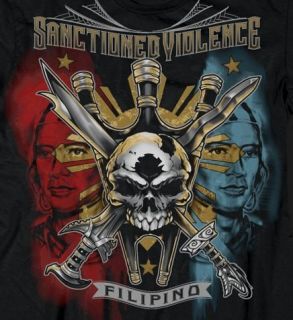 SANCTIONED VIOLENCE LAPU FILIPINO PHILIPPINES SHIRT SIZES S, M, L, XL 