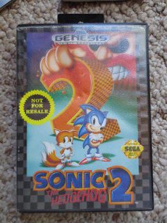 Sega Genesis Sonic Hedgehog 2 Not For Sale With Poster