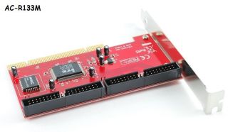 Dual Channel Ultra ATA/133 IDE PCI Controller Card w/ Low Profile Brkt 