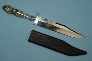 Fine Bowie knife Silver cutlery hilted type antique knife dagger no 