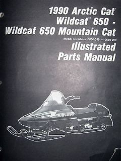 ARCTIC CAT SNOWMOBILE ILLUSTRATED PARTS MANUAL 1990 WILDCAT 650 