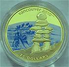 CANADA 2010 OLYMPICS $75 DOLLARS GOLD COIN COLOR INUKSH