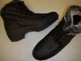 Weatherproof Grace Quilted Faux Fur Lined Water Res. Zip Front Ankle 