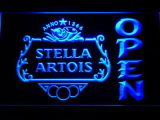 040 b Stella Artois Beer OPEN Bar Neon Light Sign