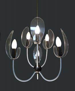 Modernist Lucite Sputnik CHANDELIER Lamp FONTANA ARTE