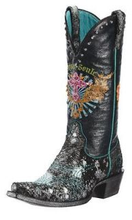Ariat Womens Pink & Sassy Soule Cowboy Western Fashion Boots Black 