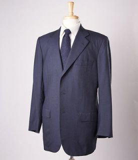 7995 KITON Napoli Navy Blue Mini Houndstoo​th 100% Cashmere Suit 42 