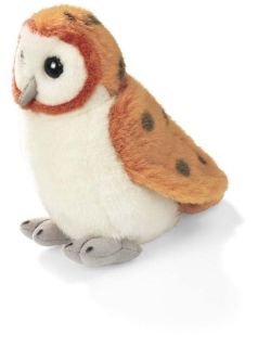Audubon Stuffed 6 inch Barn Owl with Real Bird Sound made by The Wild 