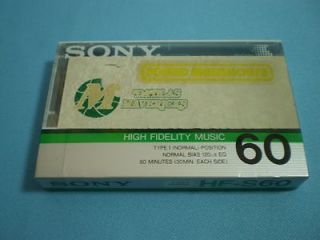 Sony HF S60 Type I 60 Minute Cassette Tape New Sealed