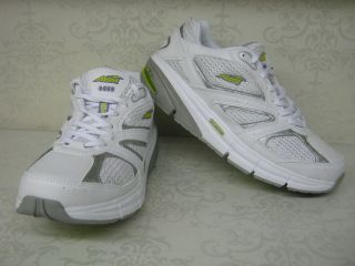 Ladies Avia iTone A9999WWSK White Grey & Light Green Toning Trainers