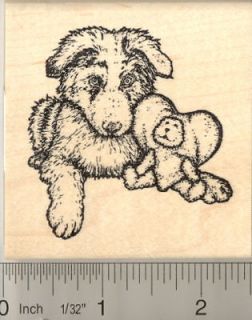 Australian Shepherd puppy Rubber Stamp J50001 WM dog