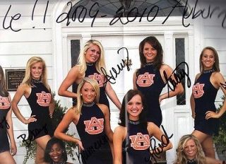 POSTER   AUBURN TIGERS PAWS   CHEER & DANCE TEAM SIGNED