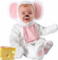 baby infant white mouse halloween holiday costume party size 6