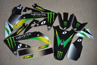 ONE IND. MONSTER TEAM GRAPHICS & BACKGROUNDS HONDA CRF450R CRF450 05 