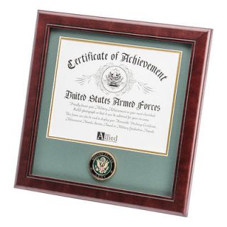 US Army Certificate of Achievement Picture Frame with Die Cast 
