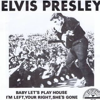 ELVIS PRESLEY   BABY LETS PLAY HOUSE   NEW SUN LABEL REPRO IN PICTURE 
