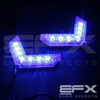 EFX BLUE Mirror 7 LED Blinking Turn Signal Arrow Lights (Fits F 150)