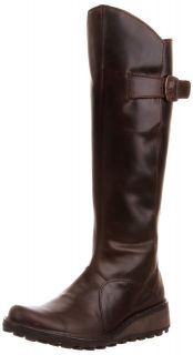 Fly London Womens Mol Dark Brown New Leather Long Boots