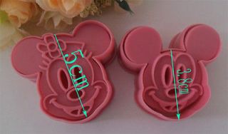 2PCS pink Mickey mold baking cakes candy Almighty flowers forming die