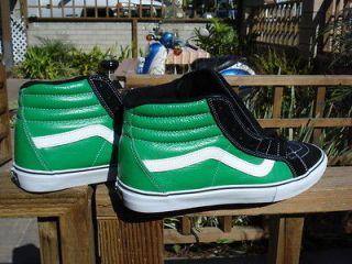 New with Tags Vans Jeff Grosso Green Leather Hi Top Sneakers Size 12