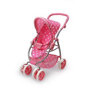 Badger Basket Six Wheel Doll Travel System Stroller & Carr   Pink 