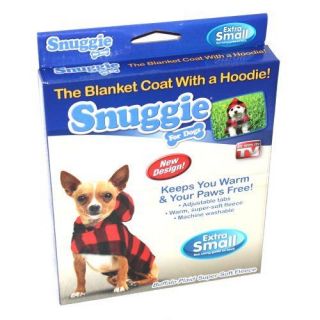 Snuggieå¨ for Dogs Blanket Coat with a Hoodie in Buffalo Plaid SIZE 
