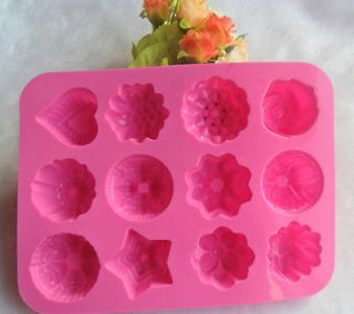 1PCS Flower silicone cake baking mold DIY chocolate biscuit jelly 