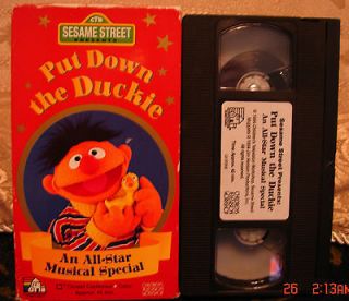 Sesame Street Put Down The Duckie Vhs RARE Video An All Star Musical 
