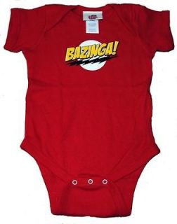 Big Bang Theory Bazinga Sheldon Cooper Licensed Romper Snap Suit Baby 