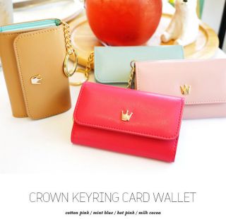 Credit Card Case Holder Key Chain Wallet_DONBOOK​_Crown Keyring Card 