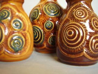 60s German ceramic vase by Bay, swirl pattern