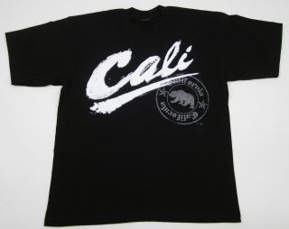   shirt Retro California Republic Bear Tee Black Adult Mens M 4XL New