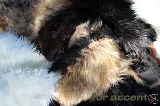 Faux Fur Fabric Remnants BEAR SKIN Accent Rugs Fake SHEEPSKIN mfg 