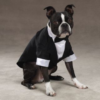 TUXEDO Dog Tux Groom Wedding Formal Clothes Bow Tie New