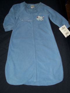 NWT LITTLE WONDERS BLUE SACK WITH ZIPPER IN A SIZE NEWBORN 0 9 MOS UP 