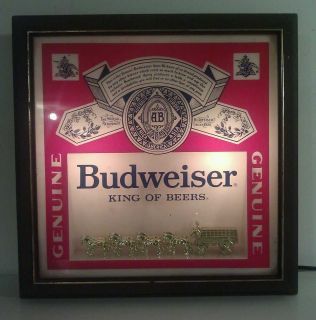   Deluxe Label Wall Sign Light, Clydesdale Horse, King Of Beers