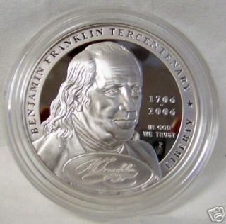 2006 BEN FRANKLIN FOUNDING FATHER SILVER $ PROOF COIN
