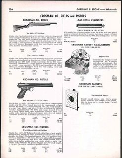 1952 Ad Crosman BB Gun Rifles Pistols Marlin Lever Action ORIGINAL 