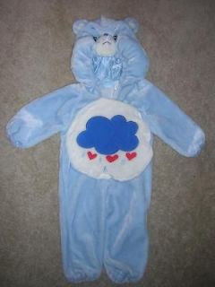 CARE BEARS Grumpy Bear Soft Furry Childs Halloween Costume Size 1 2