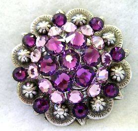 Berry Concho ~ Handcrafted with Light and Dark Purple Swarovski 